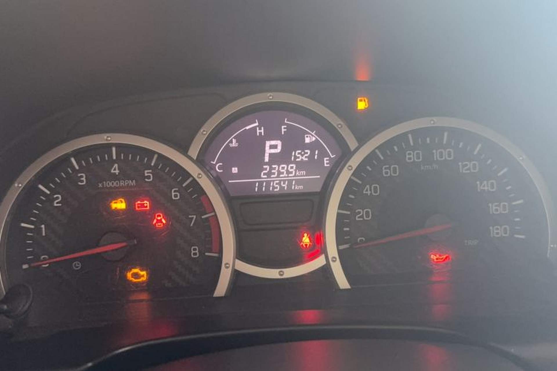 Used Suzuki Jimny 2015 1.3 AT JLX Odometer Close Up