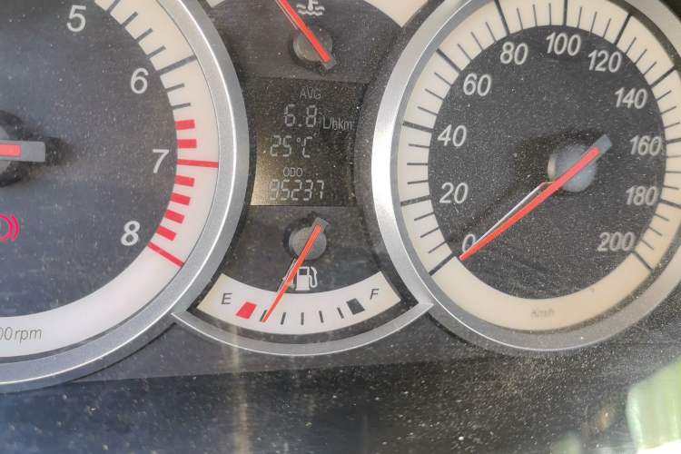 Used Suzuki Liana A6 2014 Hatchback 1.4L Manual Enjoyment Model Odometer Close Up