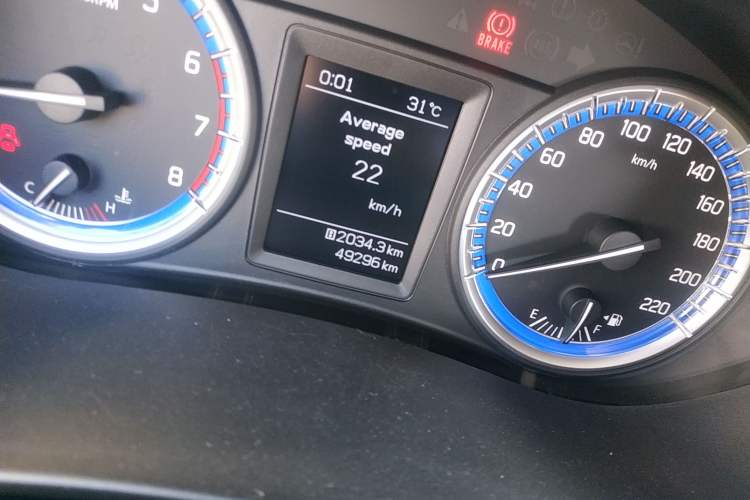 Used Suzuki S-Cross 2014 1.6L Manual Two-Wheel Drive Elite Model Odometer Close Up