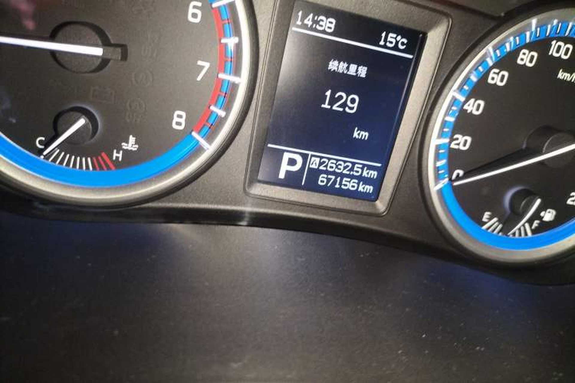 Used Suzuki S-Cross 2015 1.4T Automatic Two-Wheel Drive Prestige Model Odometer Close Up
