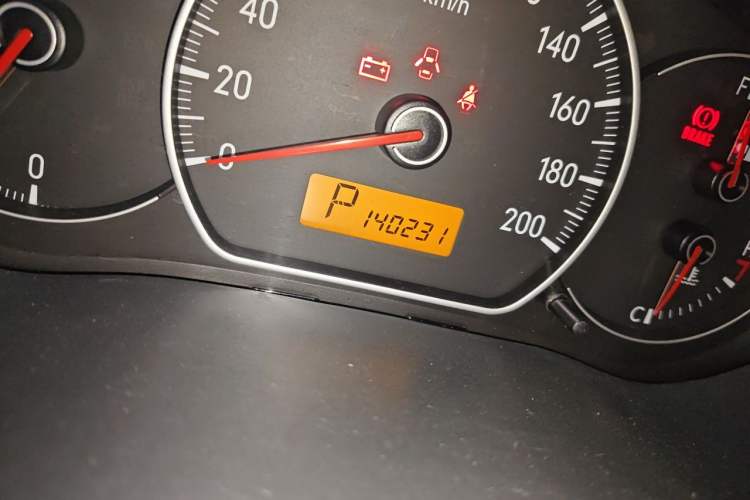 Used Suzuki SX4 2009 Hatchback 1.8L Automatic Sport Model Odometer Close Up