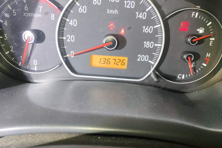Used Suzuki SX4 2010 Sedan 1.6L Manual Value Model Odometer Close Up