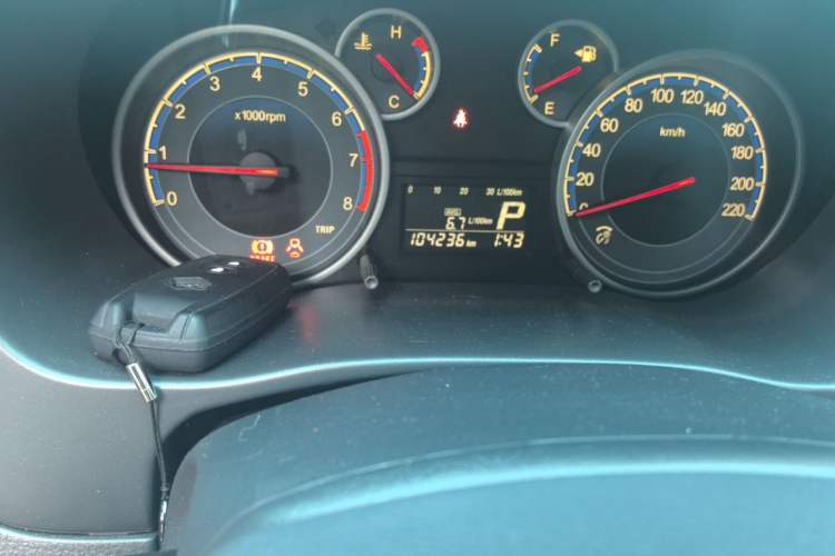 Used Suzuki SX4 2011 Revised Version 1.6L Automatic Sport Edition Odometer Close Up