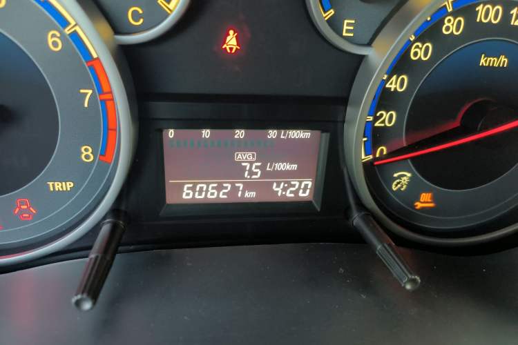 Used Suzuki SX4 2013 1.6L Manual CoolRide Model Odometer Close Up