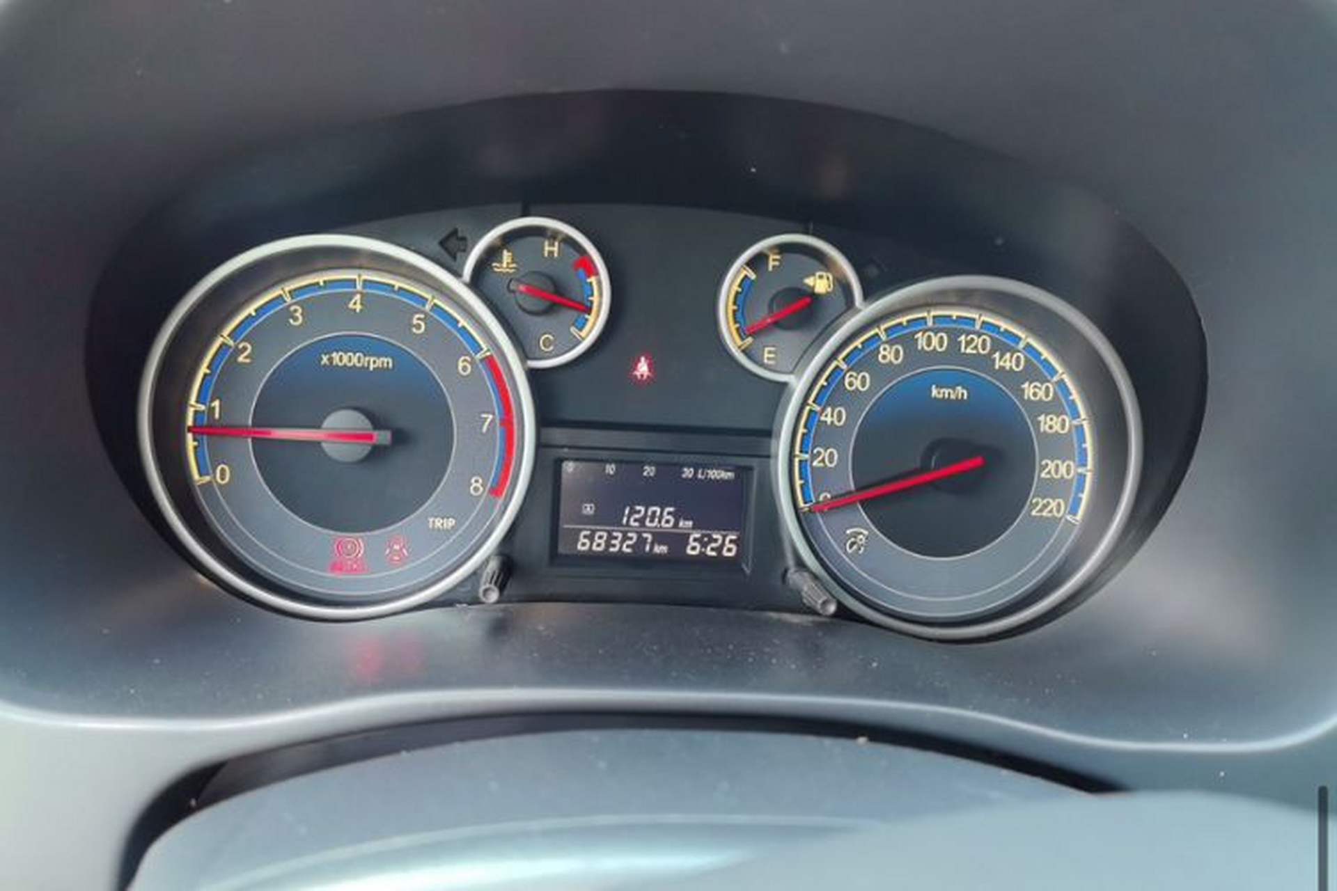 Used Suzuki SX4 2013 1.6L Manual CoolRide Model Odometer Close Up