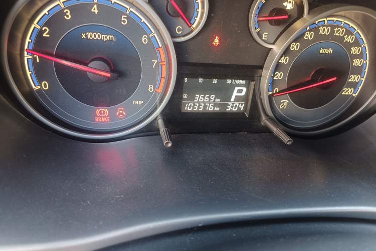 Used Suzuki SX4 2013 1.6L Automatic CoolRide Model Odometer Close Up