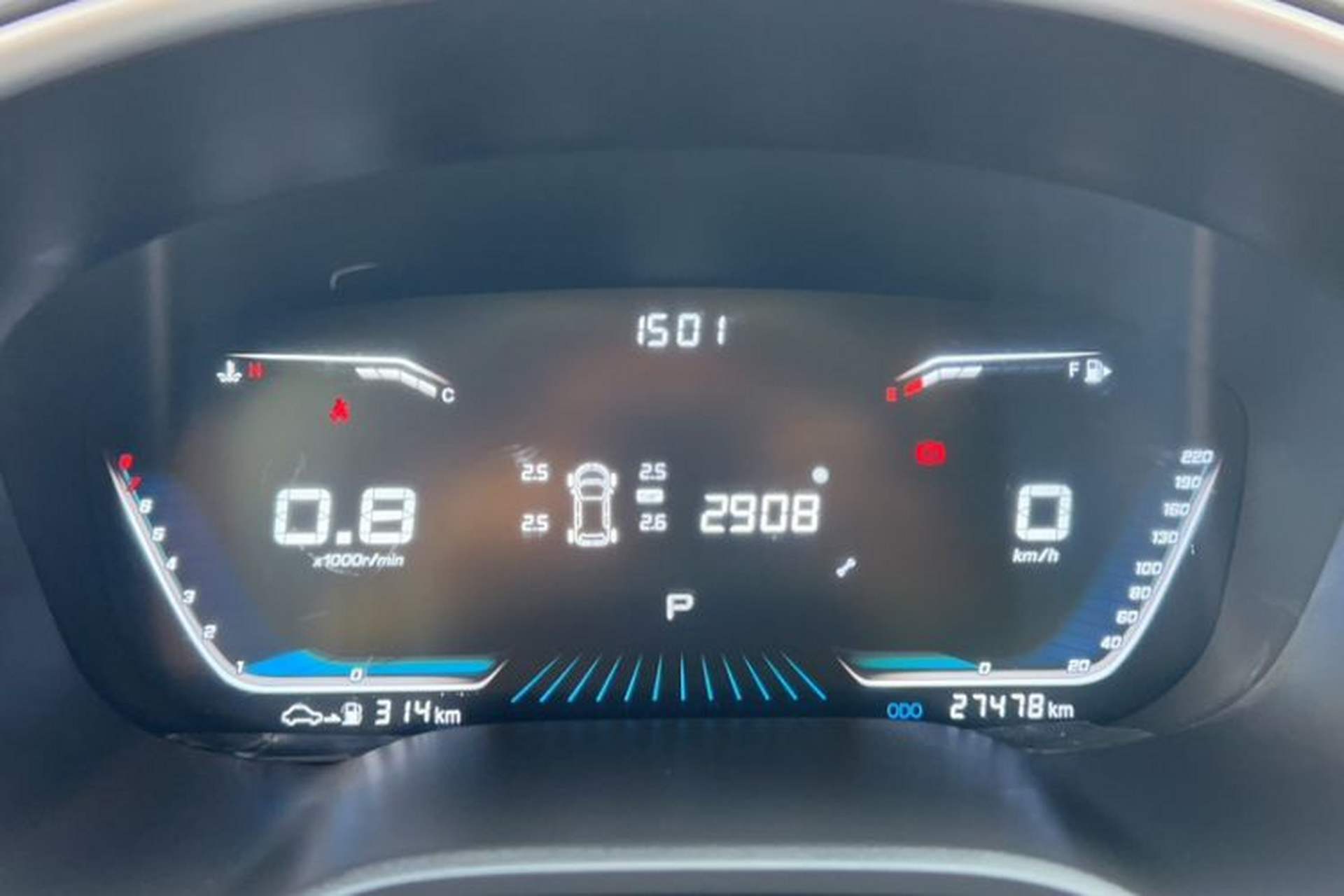 Used SWM G05 2022 PRO 1.5T DCT Elite 7-seater Odometer Close Up