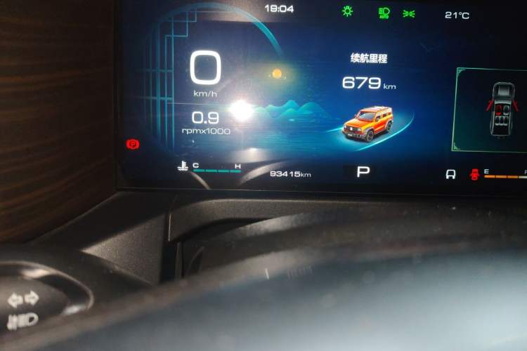 Used Tank 300 2021 Off-Road Edition 2.0T Challenger Odometer Close Up