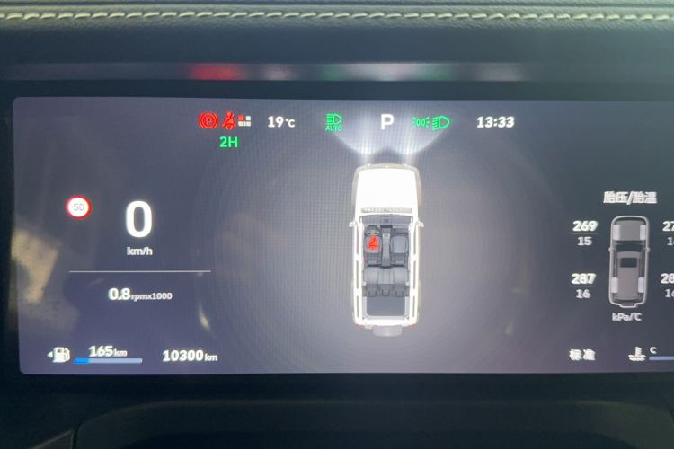 Used Tank 300 2025 2.4T Diesel Version Odometer Close Up