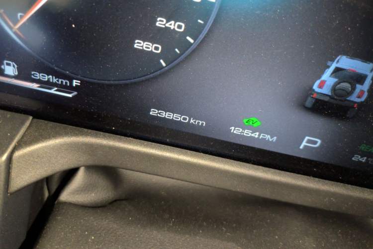 Used Tank 300 New Energy 2024 Hi4-T Odometer Close Up