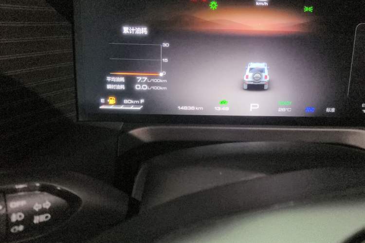 Used Tank 300 New Energy 2024 Hi4-T Odometer Close Up