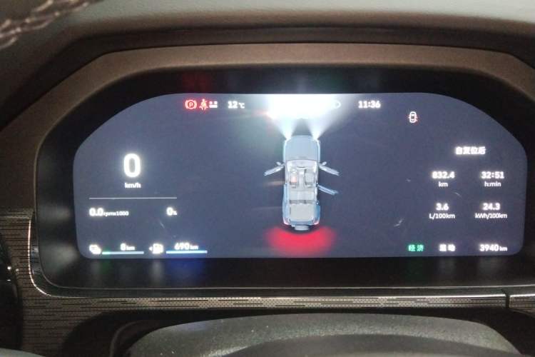 Used Tank 400 New Energy 2026 Model—Hi4-T Smart Enjoyment Version Instrument Cluster
