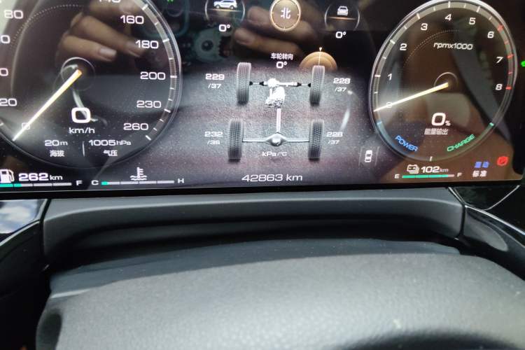 Used Tank 500 New Energy 2023 Hi4-T Odometer Close Up