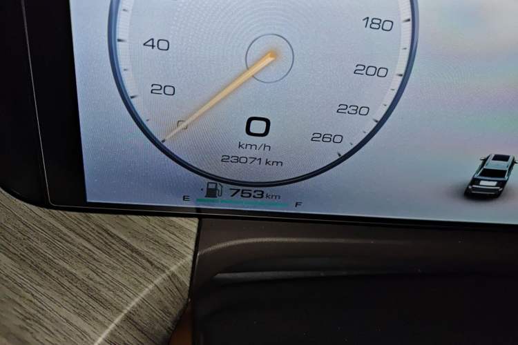 Used Tank 500 New Energy 2024 Hi4-T Odometer Close Up