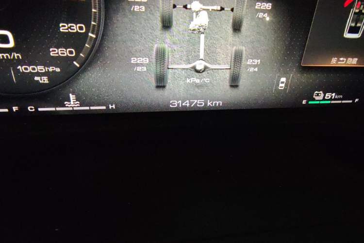 Used Tank 500 New Energy 2024 Hi4-T Odometer Close Up