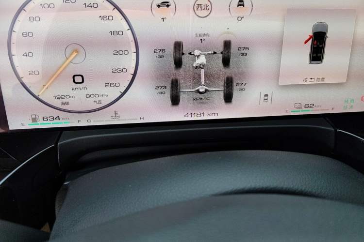 Used Tank 500 New Energy 2024 Hi4-T Odometer Close Up