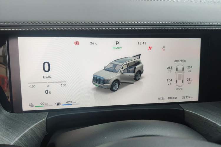 Used Tank 500 New Energy 2026 Model—Hi4-Z Smart Enjoyment Version Instrument Cluster