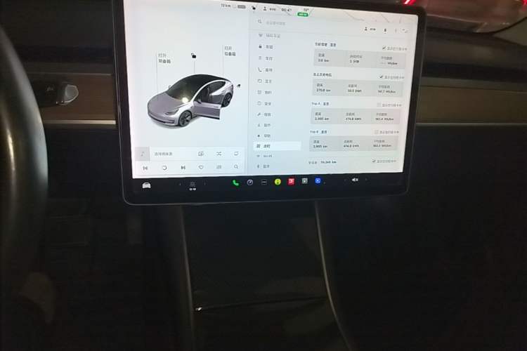 Used Tesla Model 3 2019 Long-Range Rear-Wheel-Drive Version Audio And AC Panel
