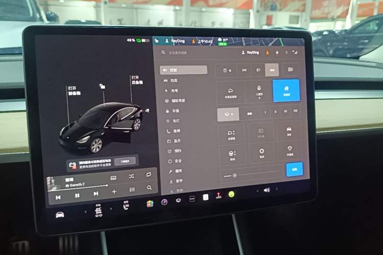 Used Tesla Model 3 2019 Performance High-Performance All-Wheel-Drive Version Audio And AC Panel