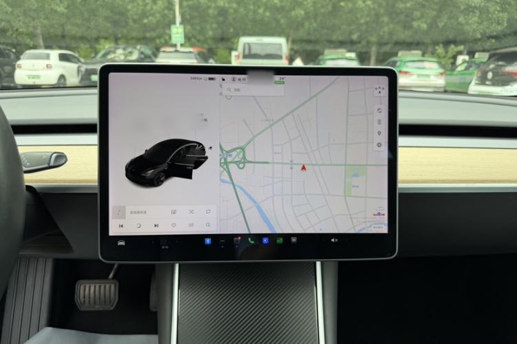 Used Tesla Model 3 2019 Long-Range Rear-Wheel-Drive Version Audio And AC Panel