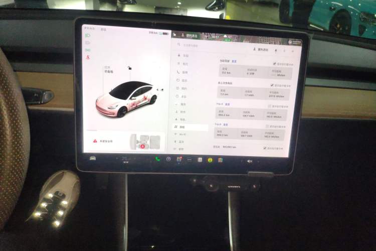 Used Tesla Model 3 2019 Long-Range All-Wheel-Drive Version Audio And AC Panel