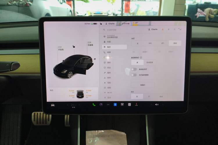 Used Tesla Model 3 2019 Performance High-Performance All-Wheel-Drive Version Audio And AC Panel
