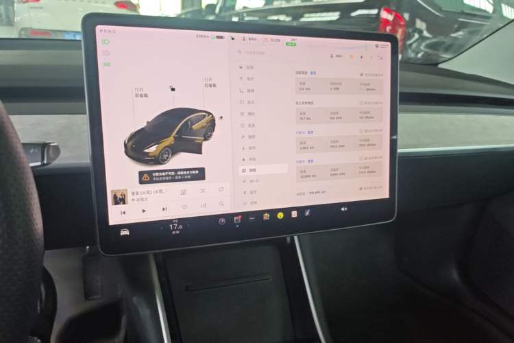 Used Tesla Model 3 2019 Long-Range All-Wheel-Drive Version Audio And AC Panel
