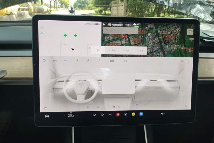 Used Tesla Model 3 2019 Long-Range Rear-Wheel-Drive Version Audio And AC Panel