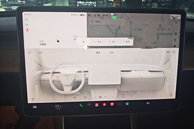 Used Tesla Model 3 2019 Long-Range Rear-Wheel-Drive Version Audio And AC Panel