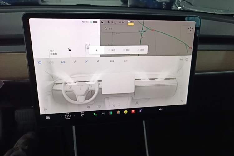 Used Tesla Model 3 2019 Long-Range All-Wheel-Drive Version Audio And AC Panel