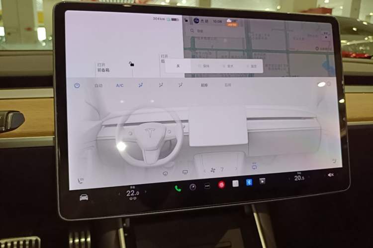 Used Tesla Model 3 2019 Long-Range All-Wheel-Drive Version Audio And AC Panel