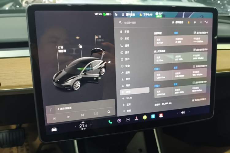 Used Tesla Model 3 2019 Standard Range Rear-Drive Upgraded Version Audio And AC Panel