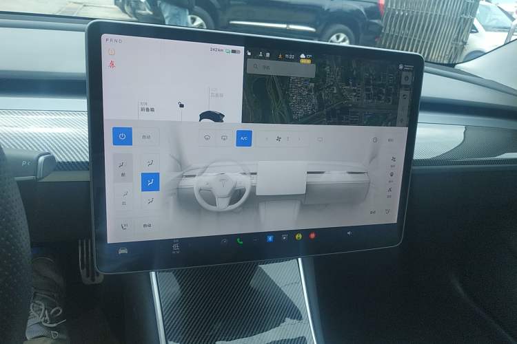 Used Tesla Model 3 2019 Long-Range All-Wheel-Drive Version Audio And AC Panel