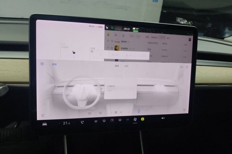 Used Tesla Model 3 2019 Long-Range All-Wheel-Drive Version Audio And AC Panel