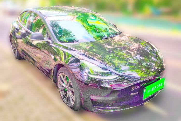 Used Tesla Model 3 2019 Long-Range Rear-Wheel-Drive Version Front Right 45 Deg