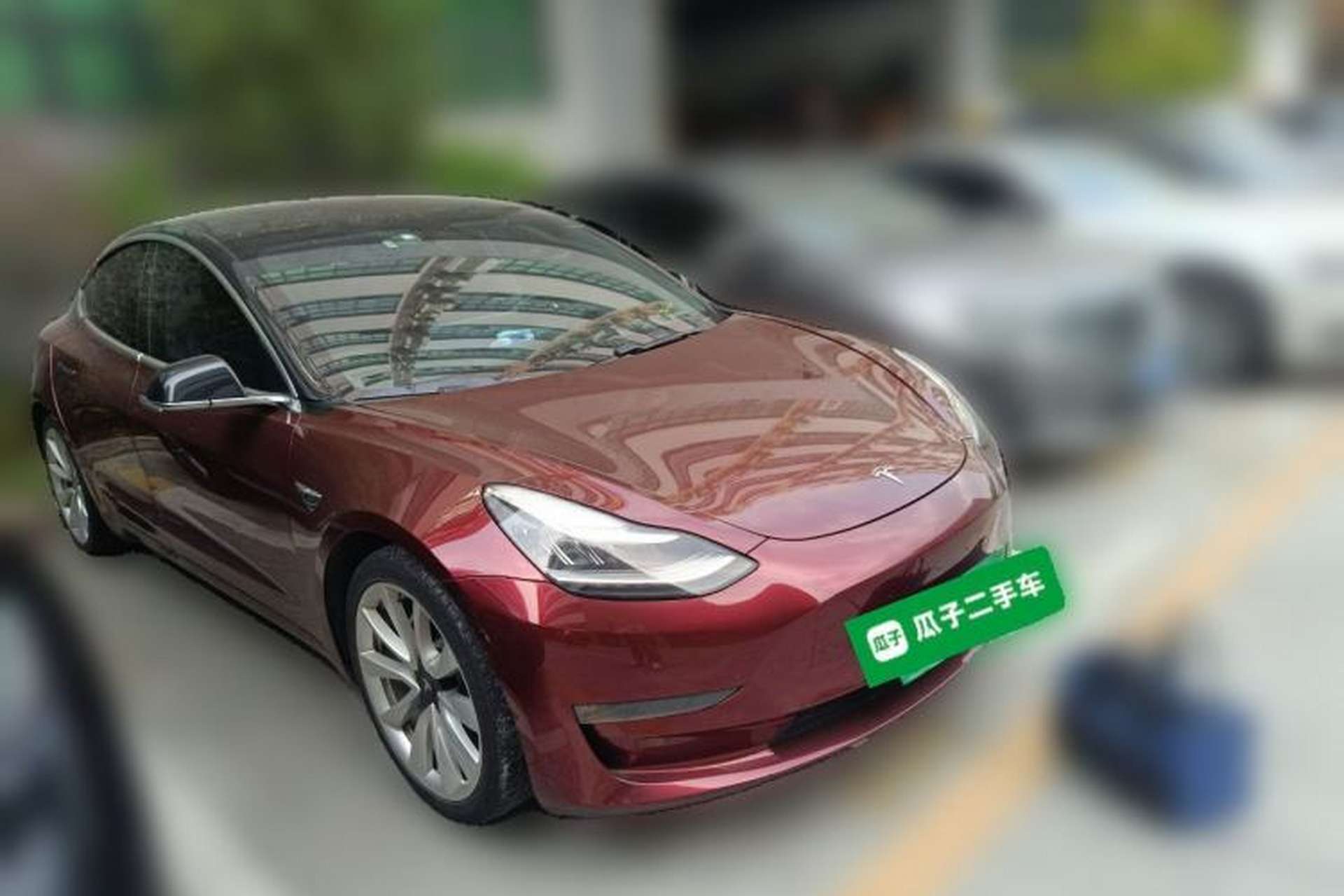 Used Tesla Model 3 2019 Long-Range All-Wheel-Drive Version Front Right 45 Deg
