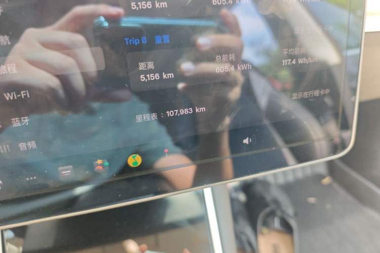 Used Tesla Model 3 2019 Standard Range Rear-Drive Upgraded Version Odometer Close Up