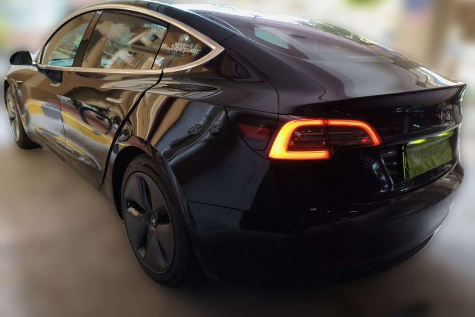 Used Tesla Model 3 2019 Long-Range Rear-Wheel-Drive Version Rear Left 45 Deg