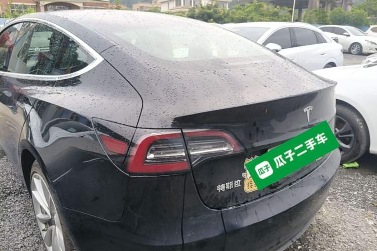 Used Tesla Model 3 2019 Standard Range Rear-Drive Upgraded Version Rear Left 45 Deg