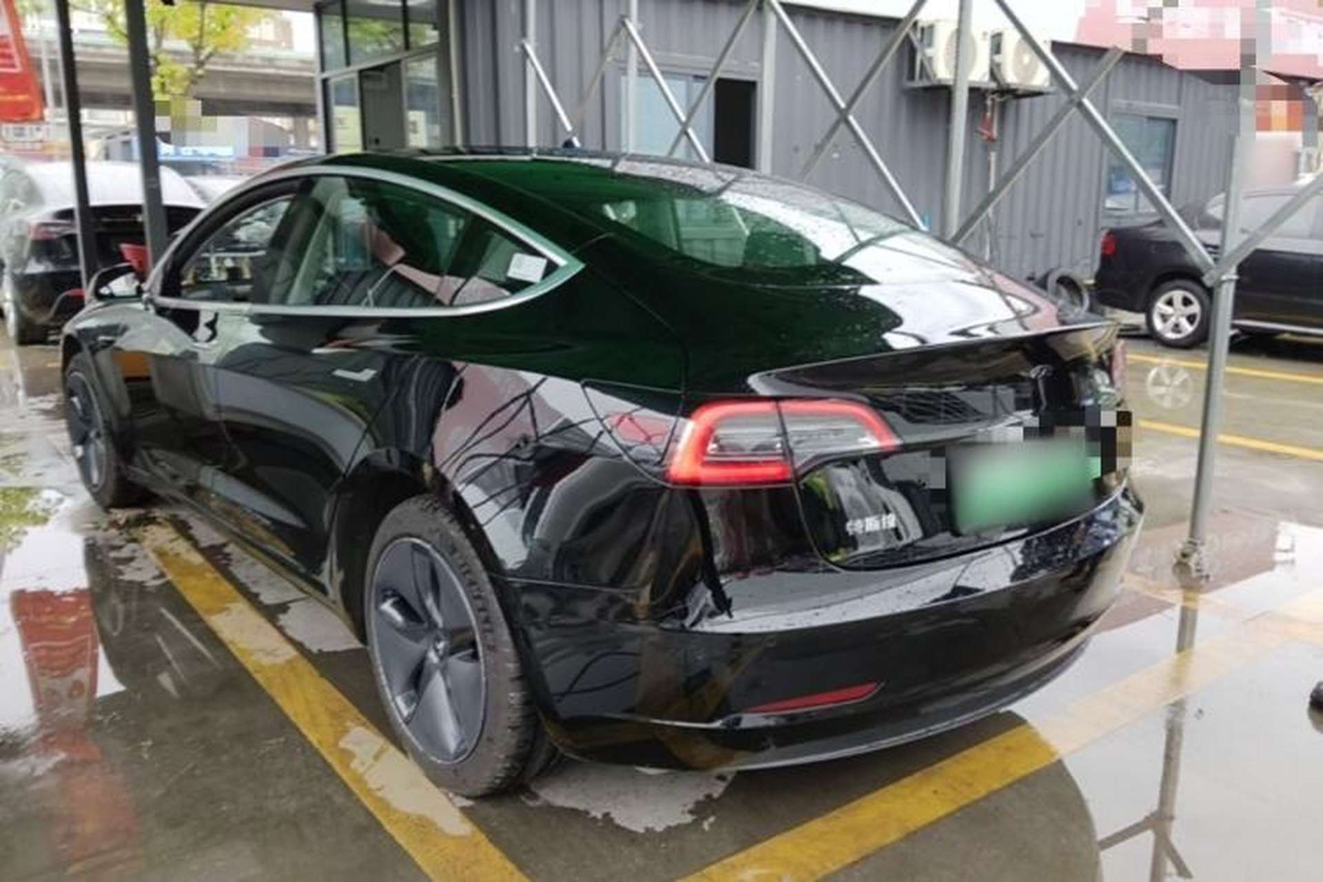 Used Tesla Model 3 2019 Standard Range Rear-Drive Upgraded Version Rear Left 45 Deg
