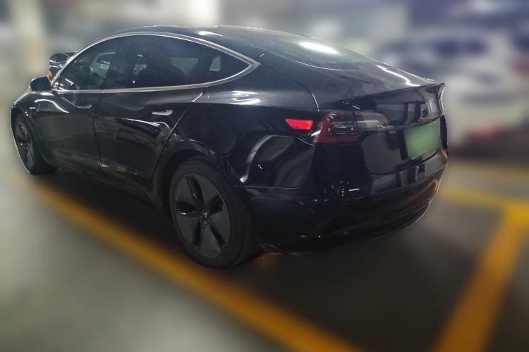 Used Tesla Model 3 2019 Long-Range Rear-Wheel-Drive Version Rear Left 45 Deg