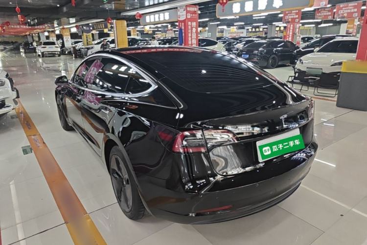 Used Tesla Model 3 2019 Long-Range Rear-Wheel-Drive Version Rear Left 45 Deg