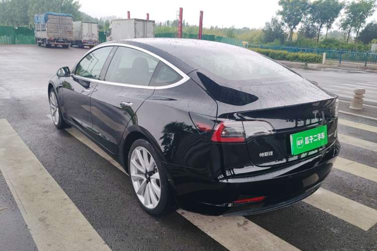Used Tesla Model 3 2019 Standard Range Rear-Drive Upgraded Version Rear Left 45 Deg