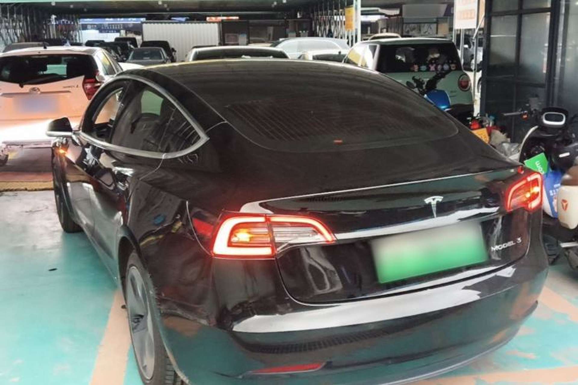 Used Tesla Model 3 2019 Standard Range Rear-Drive Upgraded Version Rear Left 45 Deg
