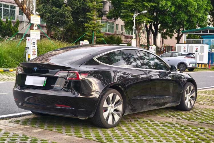 Used Tesla Model 3 2019 Performance High-Performance All-Wheel-Drive Version Rear Right 45 Deg