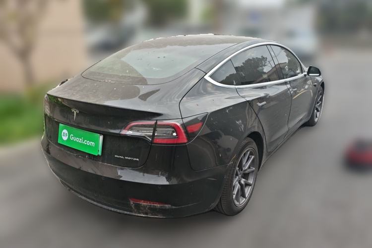 Used Tesla Model 3 2019 Long-Range Rear-Wheel-Drive Version Rear Right 45 Deg
