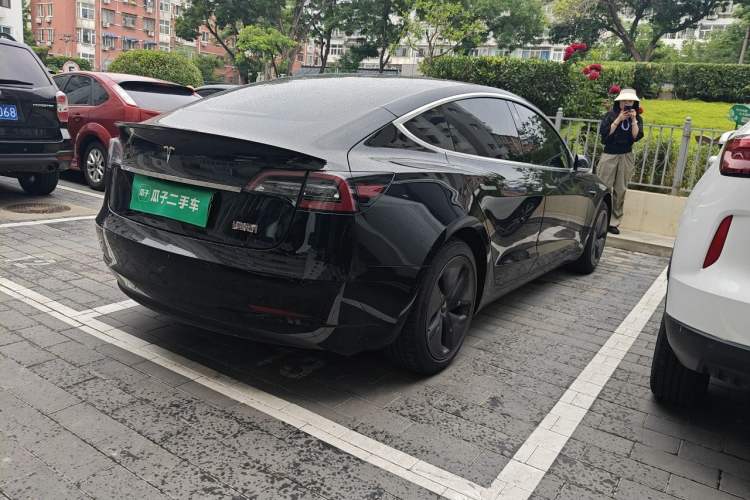 Used Tesla Model 3 2019 Standard Range Rear-Drive Upgraded Version Rear Right 45 Deg