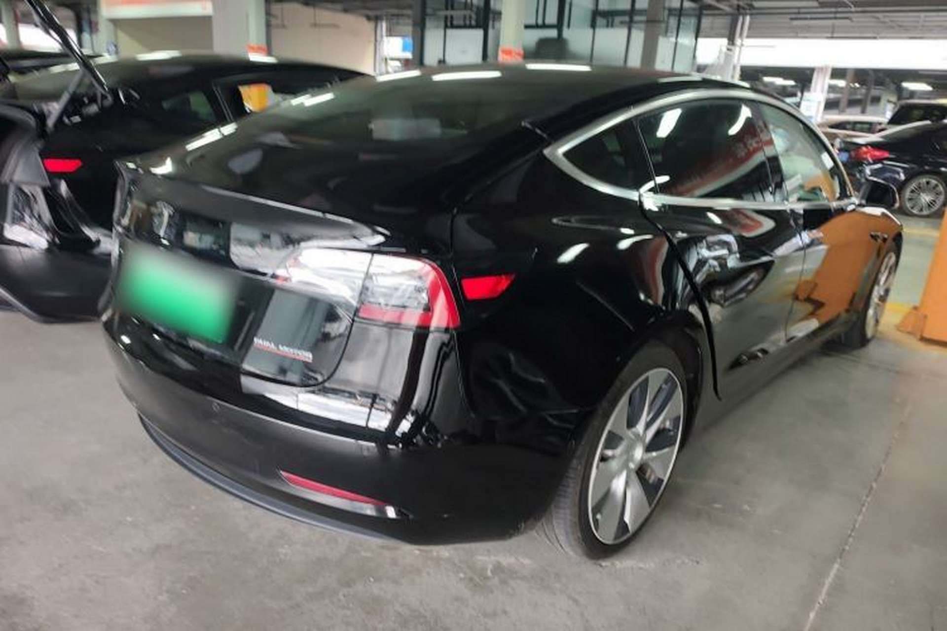 Used Tesla Model 3 2019 Performance High-Performance All-Wheel-Drive Version Rear Right 45 Deg