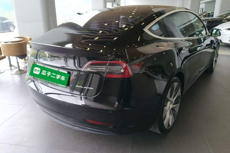 Used Tesla Model 3 2019 Long-Range All-Wheel-Drive Version Rear Right 45 Deg