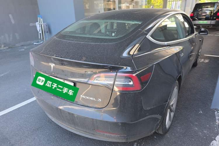Used Tesla Model 3 2019 Standard Range Rear-Drive Upgraded Version Rear Right 45 Deg